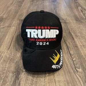 Donald Trump 45th President Strapback Hat Black One Size Adjustable